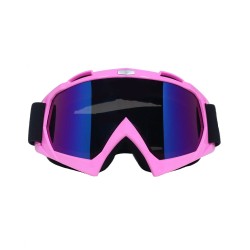 Ochelari unisex ski, snowboard si multe alte sporturi, rama roz - lentila multicolora, O1ROM